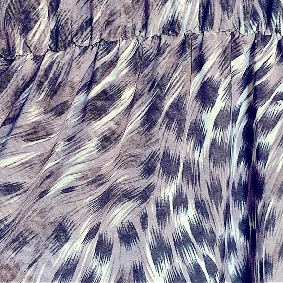 H&h Cool Tones Animal Print Faux Wrap Dress Sz 16/18 - Picture 5 of 6